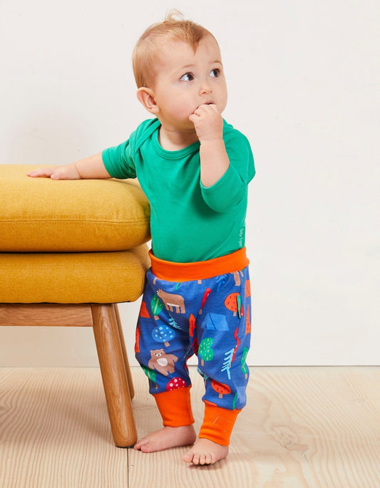 Organic Camping Bear Print Yoga Pants - Toby Tiger UK Retail