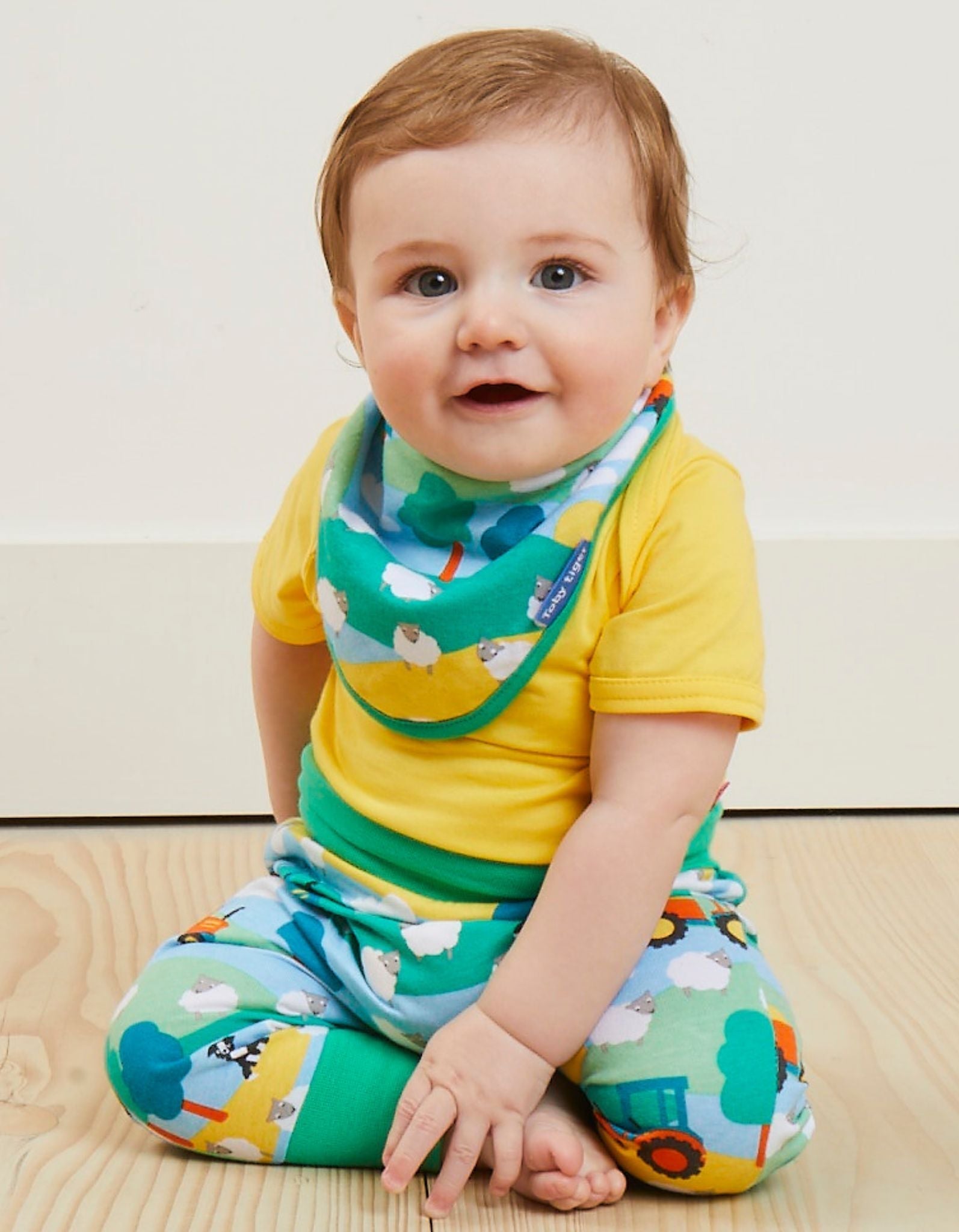 Organic Farm Print Yoga Pants - Toby Tiger