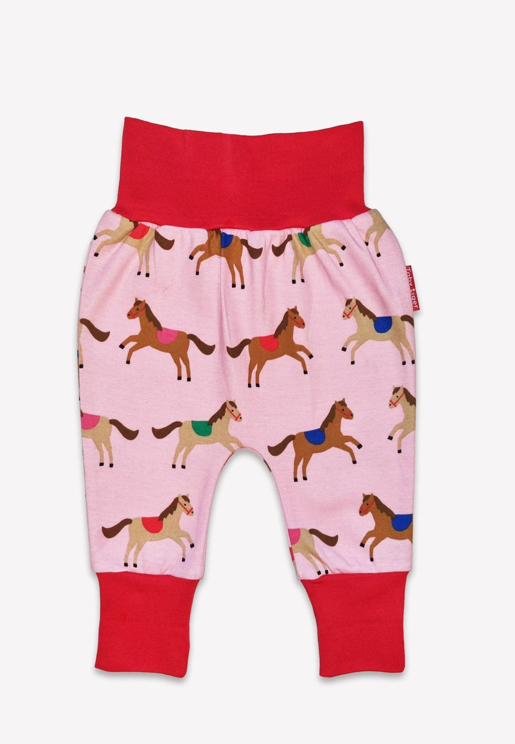 Organic Pink Horse and Pony Print Yoga Pants - Toby Tiger