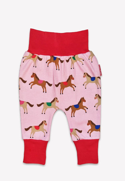 Organic Pink Horse and Pony Print Yoga Pants - Toby Tiger