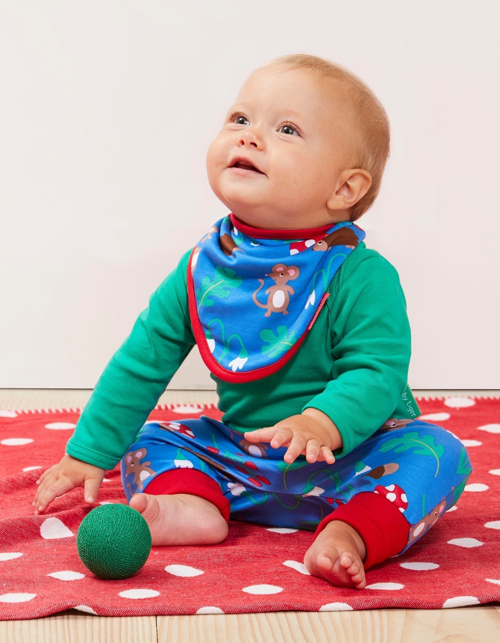 Organic Woodland Print Yoga Pants — Montessori wooden toy UK | KIDDYKIND