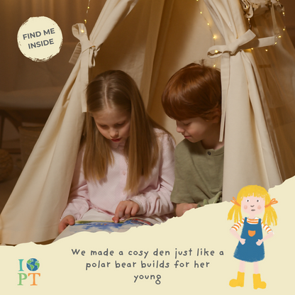 PROWLING POLAR BEARS - Children’s eco activity kit (Age 5+) | open-ended wooden toy for kids UK