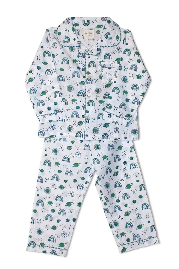 Interstellar Hide-and-Seek - Organic Cotton Kids Pyjamas