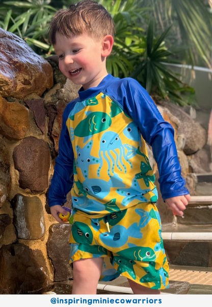 Under The Sea Print Swim Shorts
