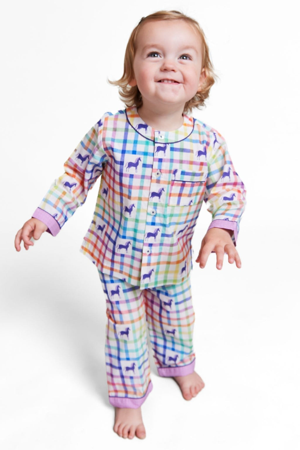 unicorn mosaic organic cotton baby pyjama set - Kutti Lulu