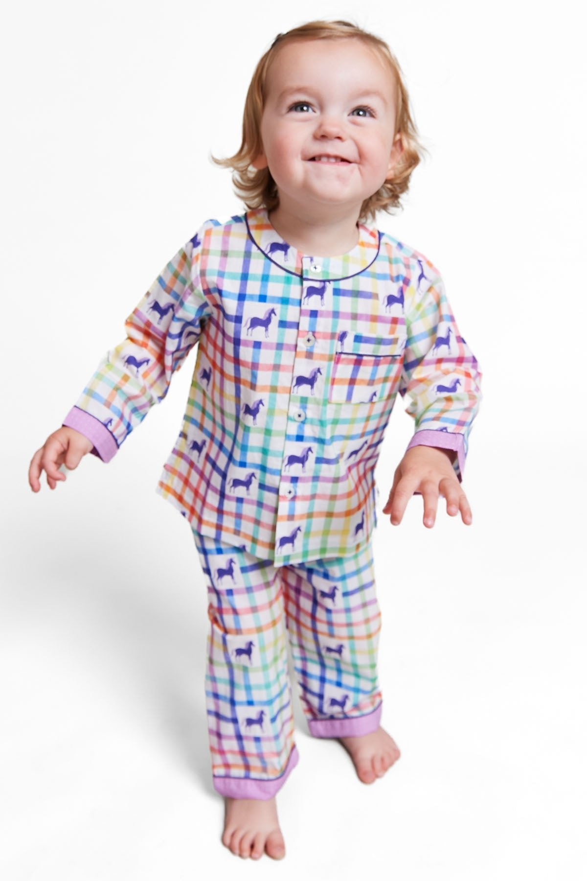 unicorn mosaic organic cotton baby pyjama set - Kutti Lulu