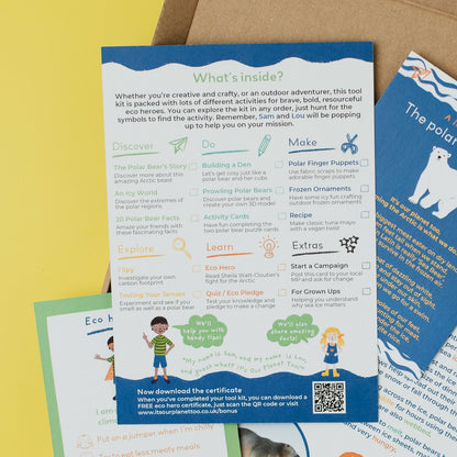 PROWLING POLAR BEARS - Children’s eco activity kit (Age 5+) | open-ended wooden toy for kids UK