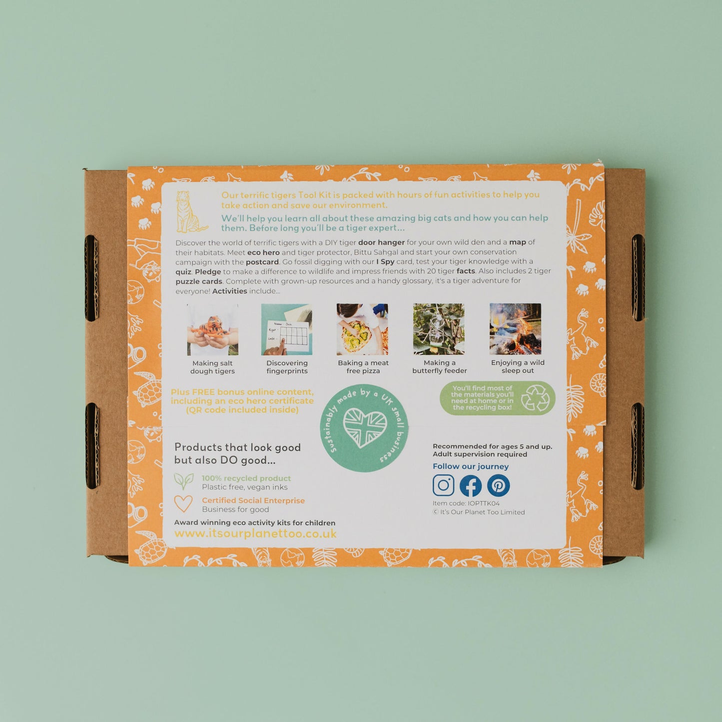 TERRIFIC TIGERS - Children’s eco activity kit (Age 5+) | open-ended wooden toy for kids UK