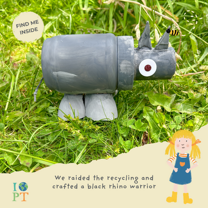 BLACK RHINO WARRIORS - Children’s eco activity kit (Age 5+) | natural wooden toy for toddlers UK