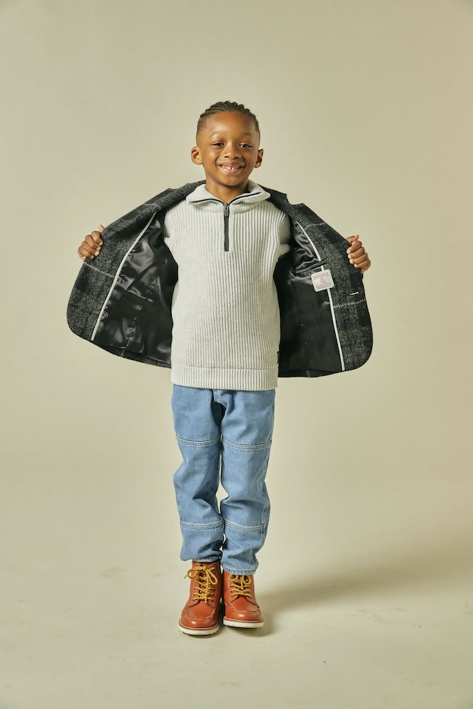 Music Maestro Tweed Blazer in Black two 