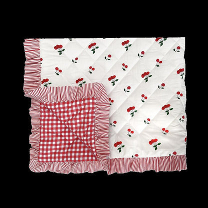 Organic Cotton Ruffled Quilt & Pillow Set