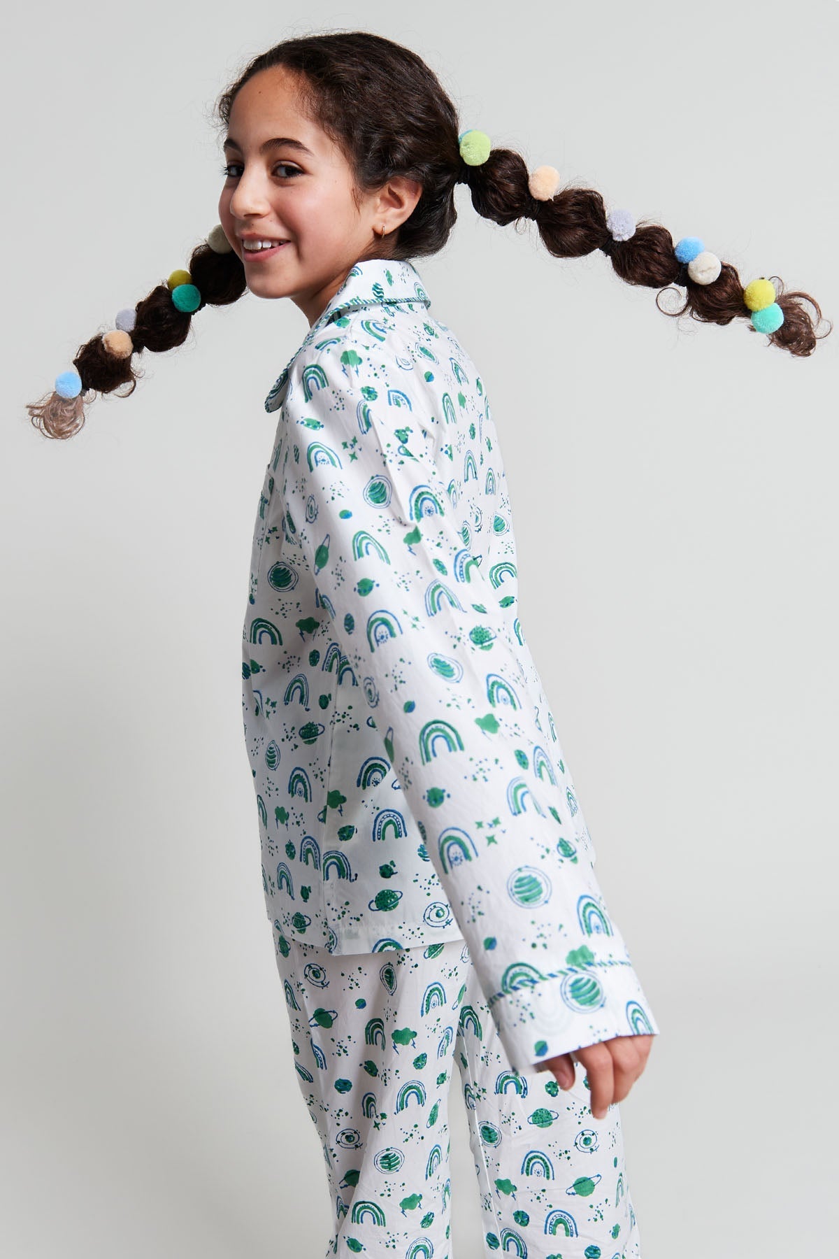 interstellar vibes - organic cotton kids pyjama set | organic baby sleepwear UK — KIDDYKIND
