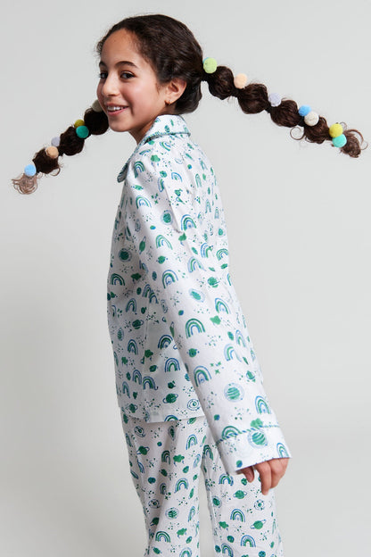 interstellar vibes - organic cotton kids pyjama set | organic baby sleepwear UK — KIDDYKIND