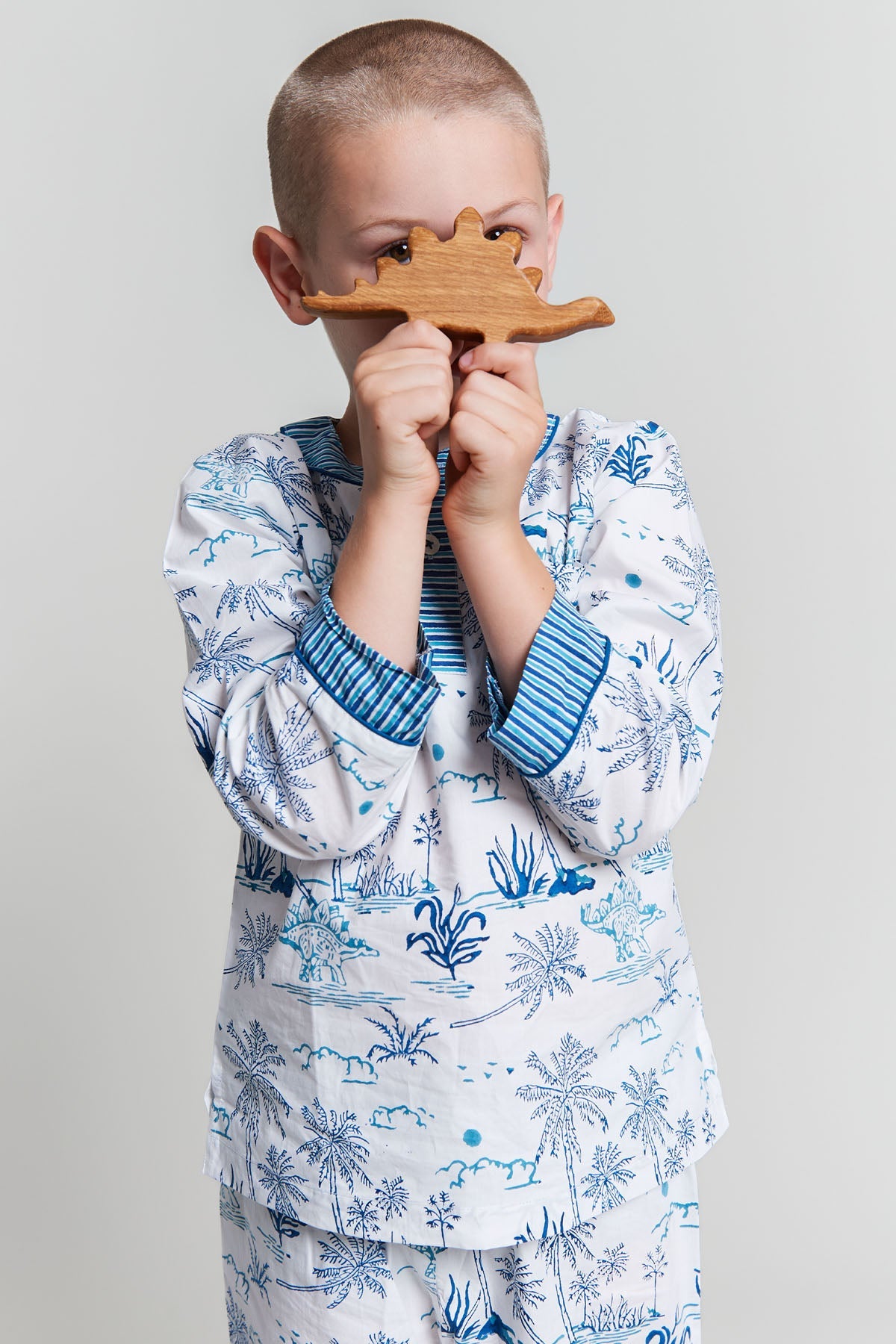 jurassic landscape - organic cotton kids pyjama set