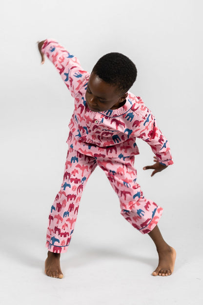 Natural baby sleep: bird song - organic cotton kids pyjama set | KIDDYKIND