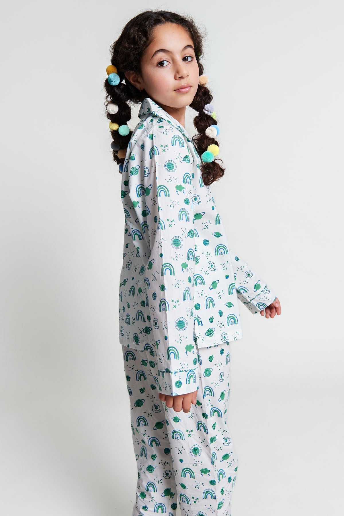 interstellar vibes - organic cotton kids pyjama set | organic baby sleepwear UK — KIDDYKIND