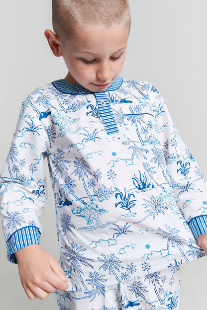 jurassic landscape - organic cotton kids pyjama set