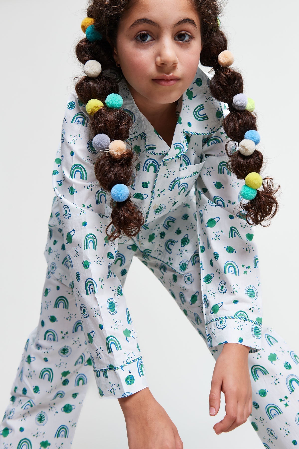 interstellar vibes - organic cotton kids pyjama set | organic baby sleepwear UK — KIDDYKIND