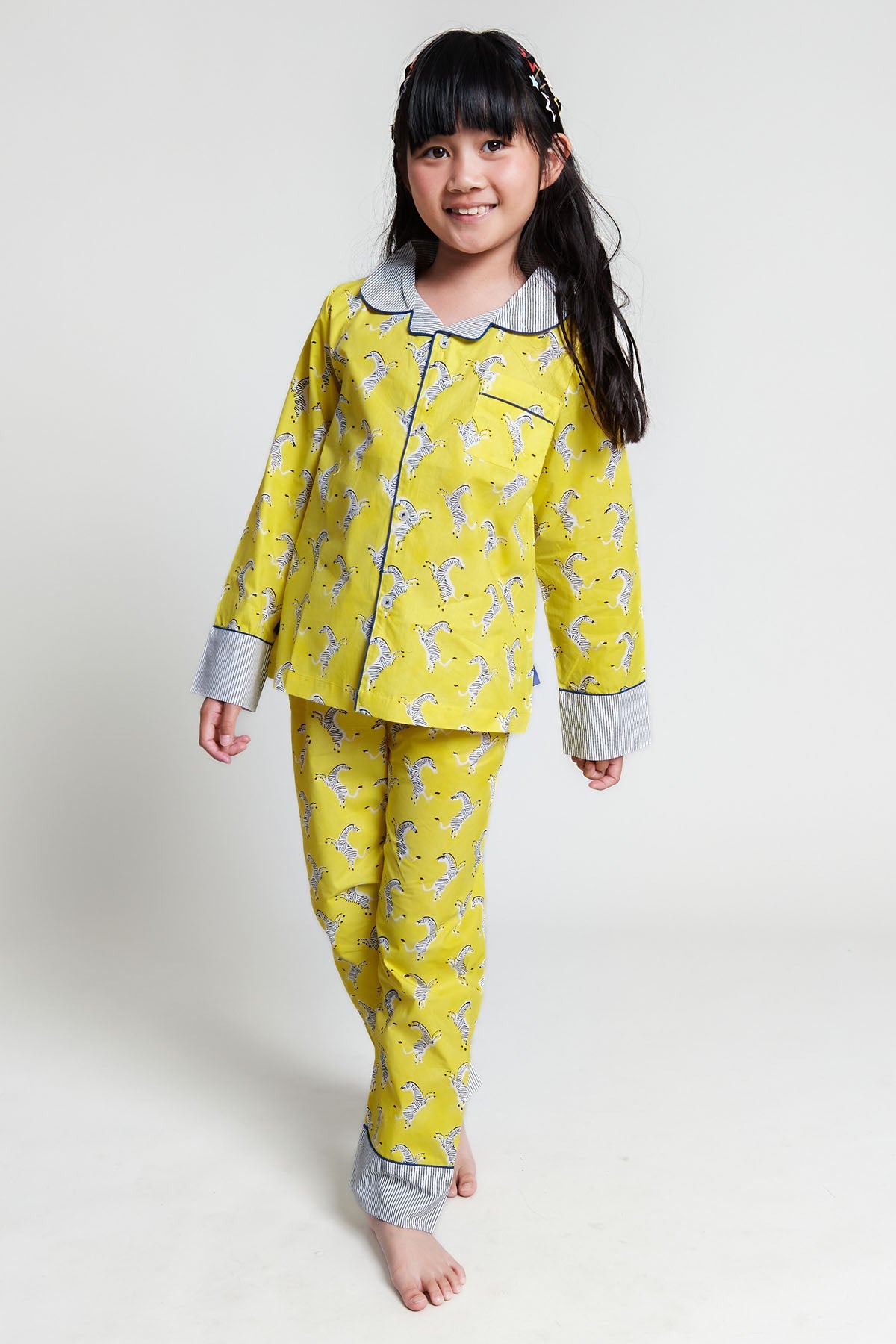 zebra strides - organic cotton kids pyjama set