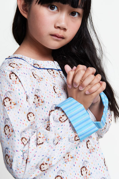 raindrops keep falling - organic cotton baby pyjama set