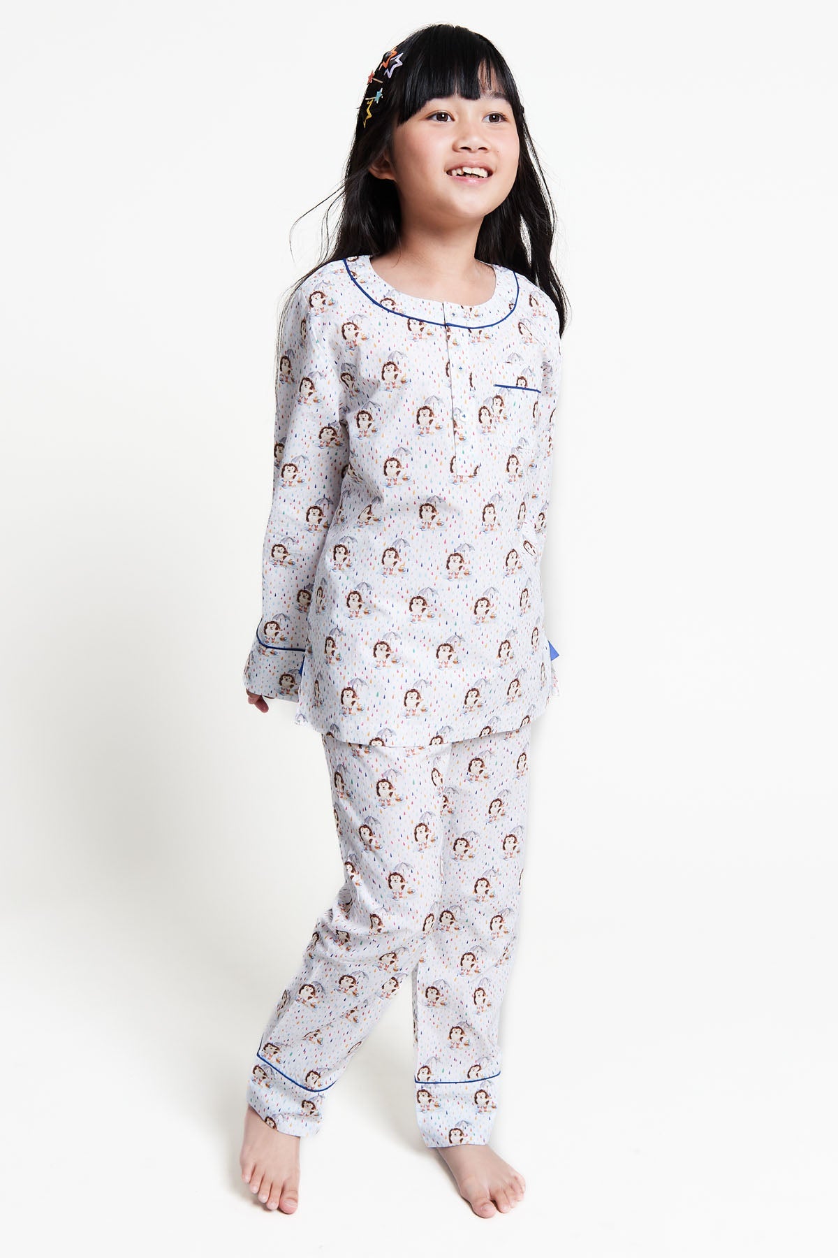 raindrops keep falling - organic cotton kids pyjama set