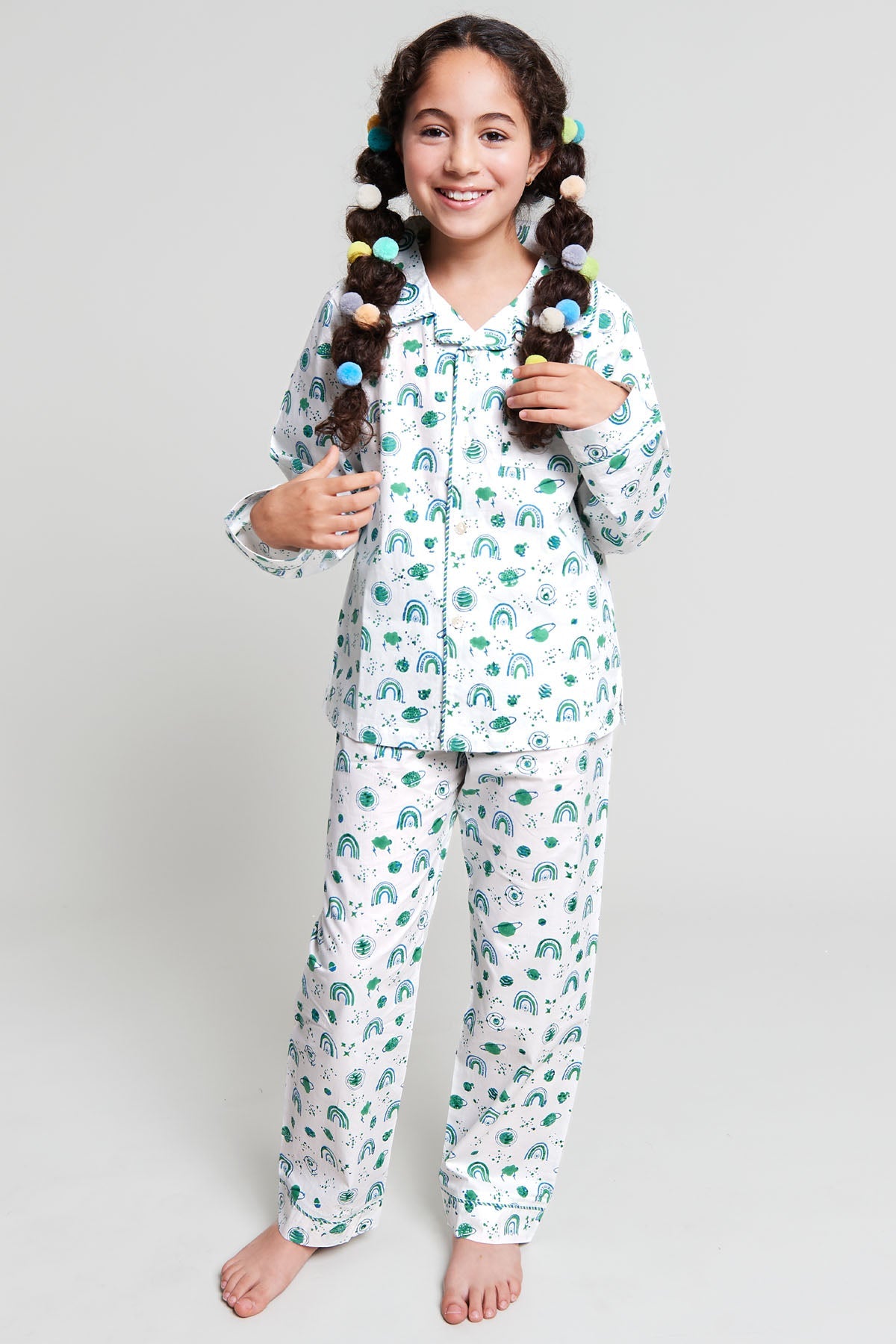 interstellar vibes - organic cotton kids pyjama set | organic baby sleepwear UK — KIDDYKIND