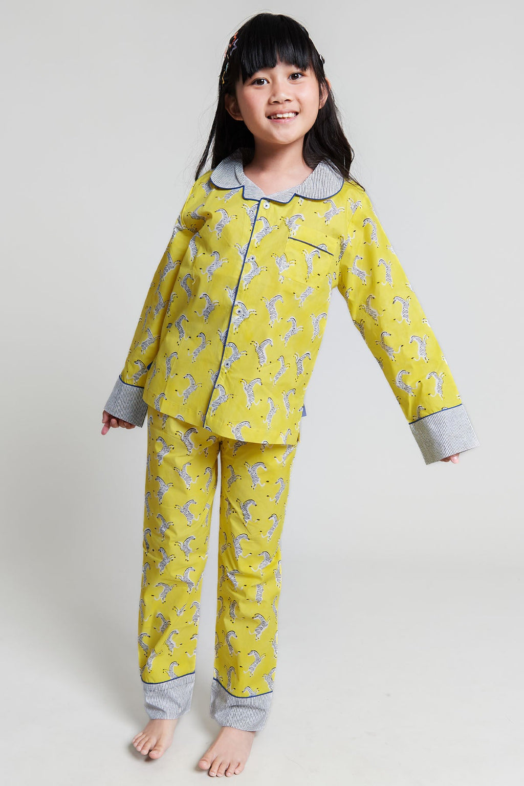 zebra strides - organic cotton kids pyjama set