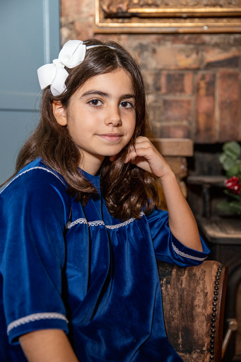 Big Bow Hairband - White by Beatrice and Bee, vetted by KIDDYKIND