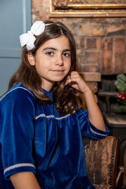 Big Bow Hairband - White by Beatrice and Bee, vetted by KIDDYKIND