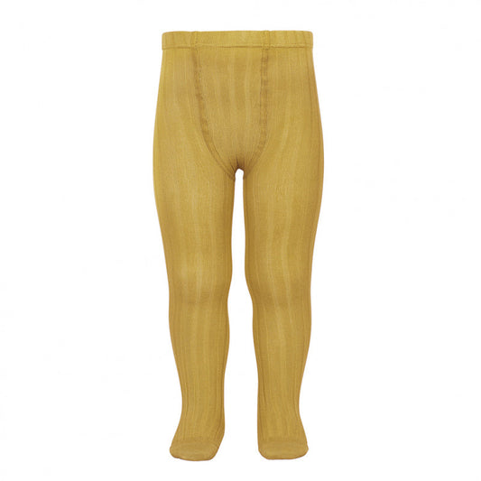 Ribbed Tights - Mustard