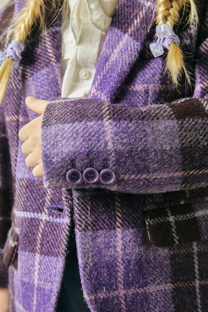 Magic Mermaid Tweed Blazer in Purple one 