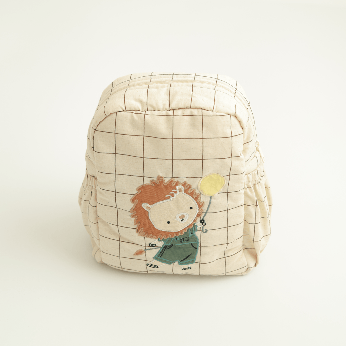 Zoey Balloon King hand-embroidered hot air balloons cotton kids backpack, view 5