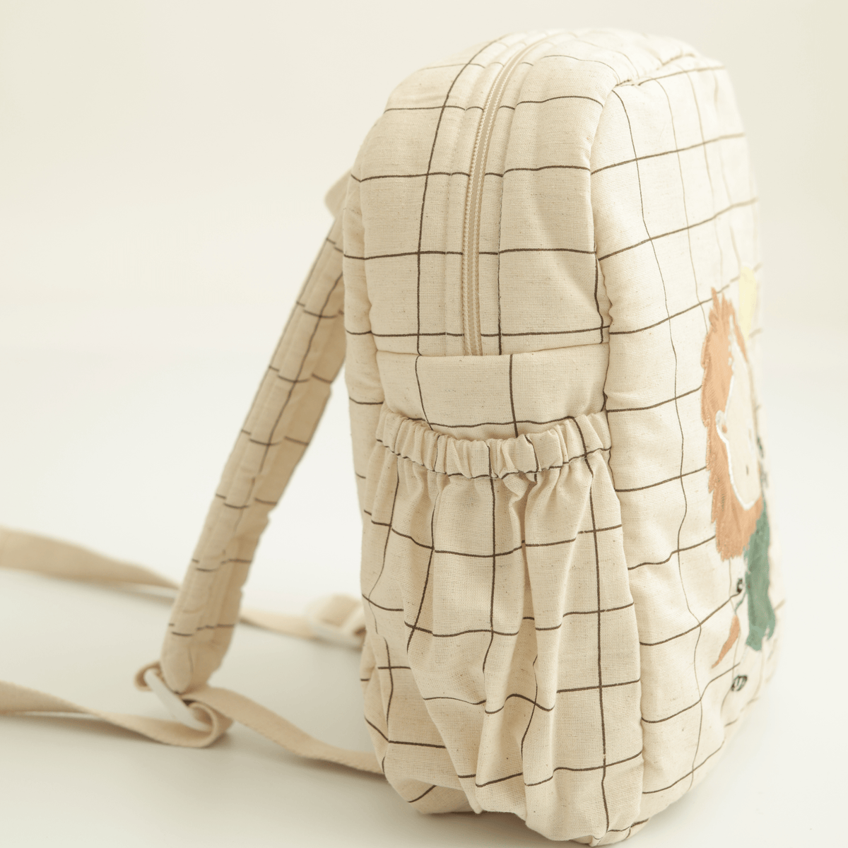 Zoey Balloon King hand-embroidered hot air balloons cotton kids backpack, view 2