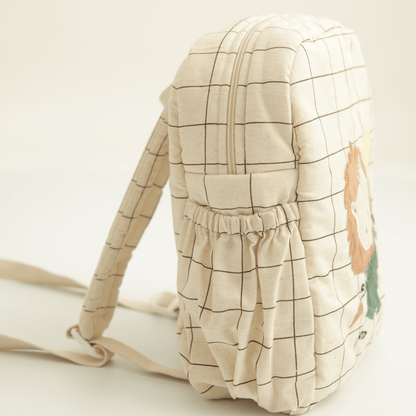 Zoey Balloon King hand-embroidered hot air balloons cotton kids backpack, view 2