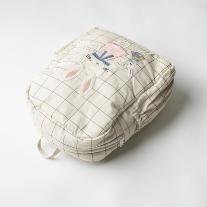 Zoey Blissful Bella hand-embroidered floral cotton kids backpack, view 5