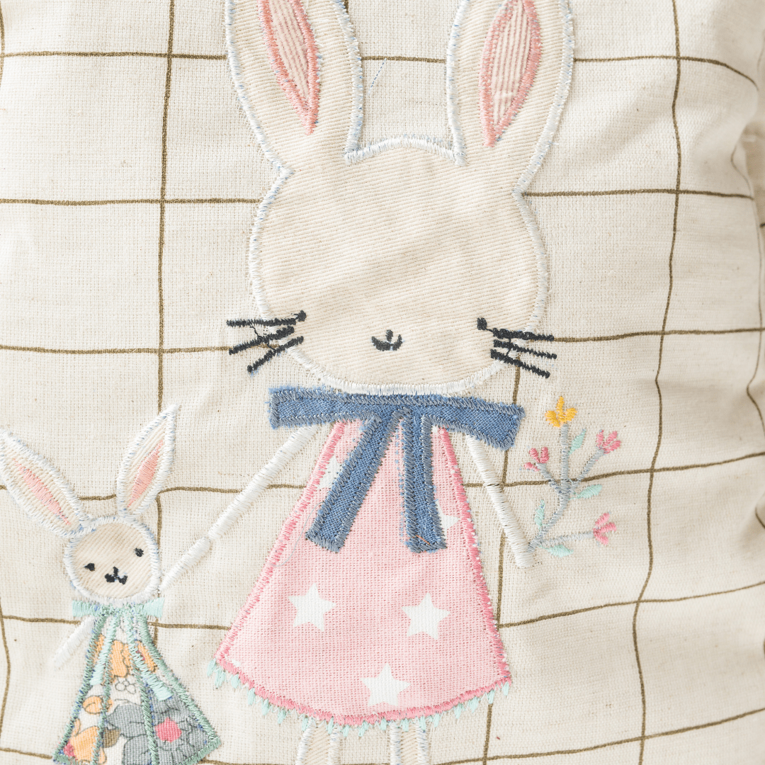 Zoey Blissful Bella hand-embroidered floral cotton kids backpack, view 4