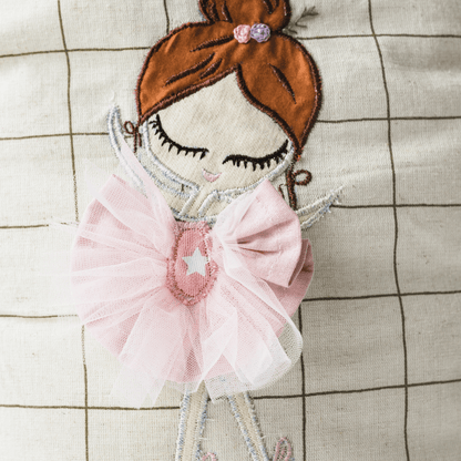 Zoey Dazzling Ballerina hand-embroidered ballerina cotton kids backpack, view 3