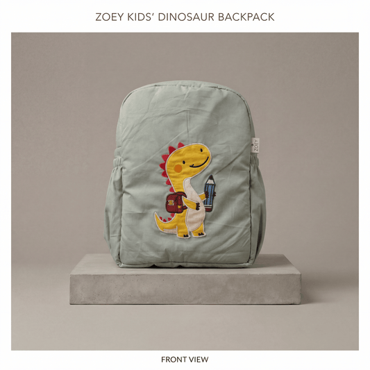 Handcrafted Study Buddy Dino Kids Backpack