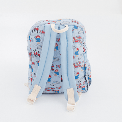 Zoey London Lane hand-embroidered London cotton kids backpack, view 4