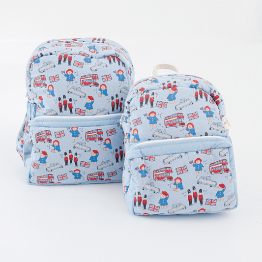 Zoey London Lane hand-embroidered London cotton kids backpack