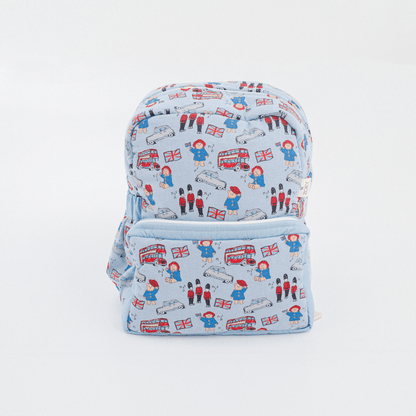 Zoey London Lane hand-embroidered London cotton kids backpack, view 5
