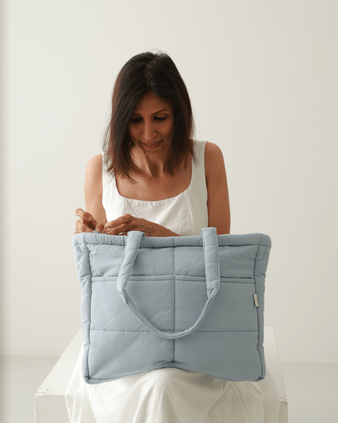 Zoey Frost cotton tote nappy bag, view 3