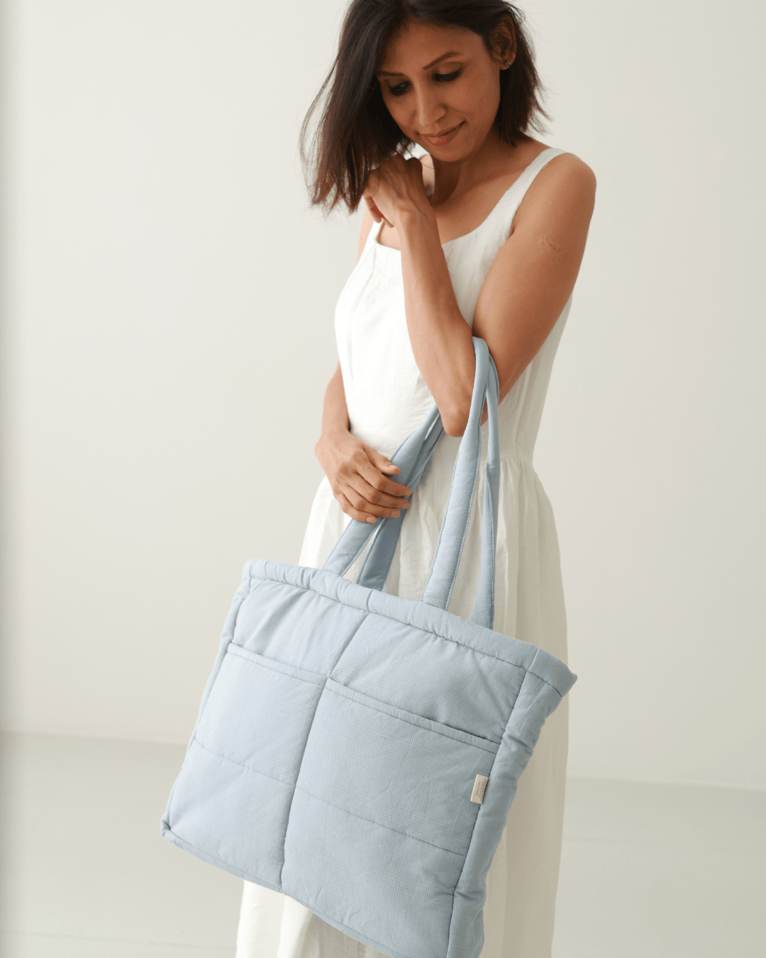 Zoey Frost cotton tote nappy bag, view 4
