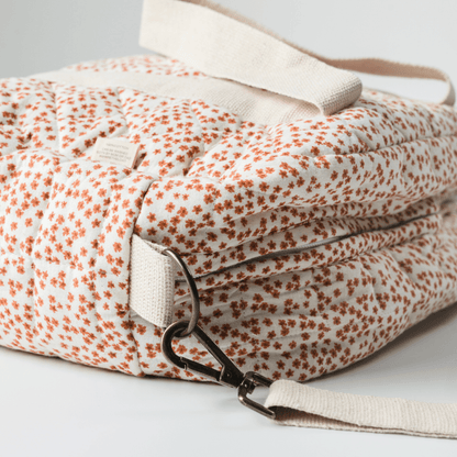 Zoey Red Velvet Yarrow quilted muslin cotton nappy bag, view 5