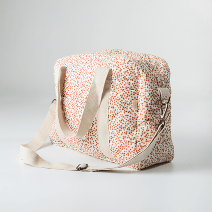 Zoey Red Velvet Yarrow quilted muslin cotton nappy bag, view 3