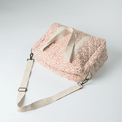 Zoey Red Velvet Yarrow quilted muslin cotton nappy bag, view 4
