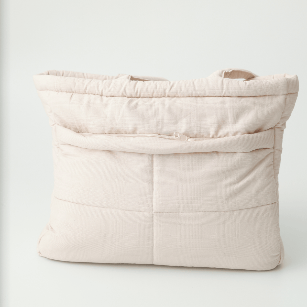 Zoey Vanilla cotton tote nappy bag, view 9