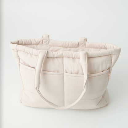 Zoey Vanilla cotton tote nappy bag, view 8