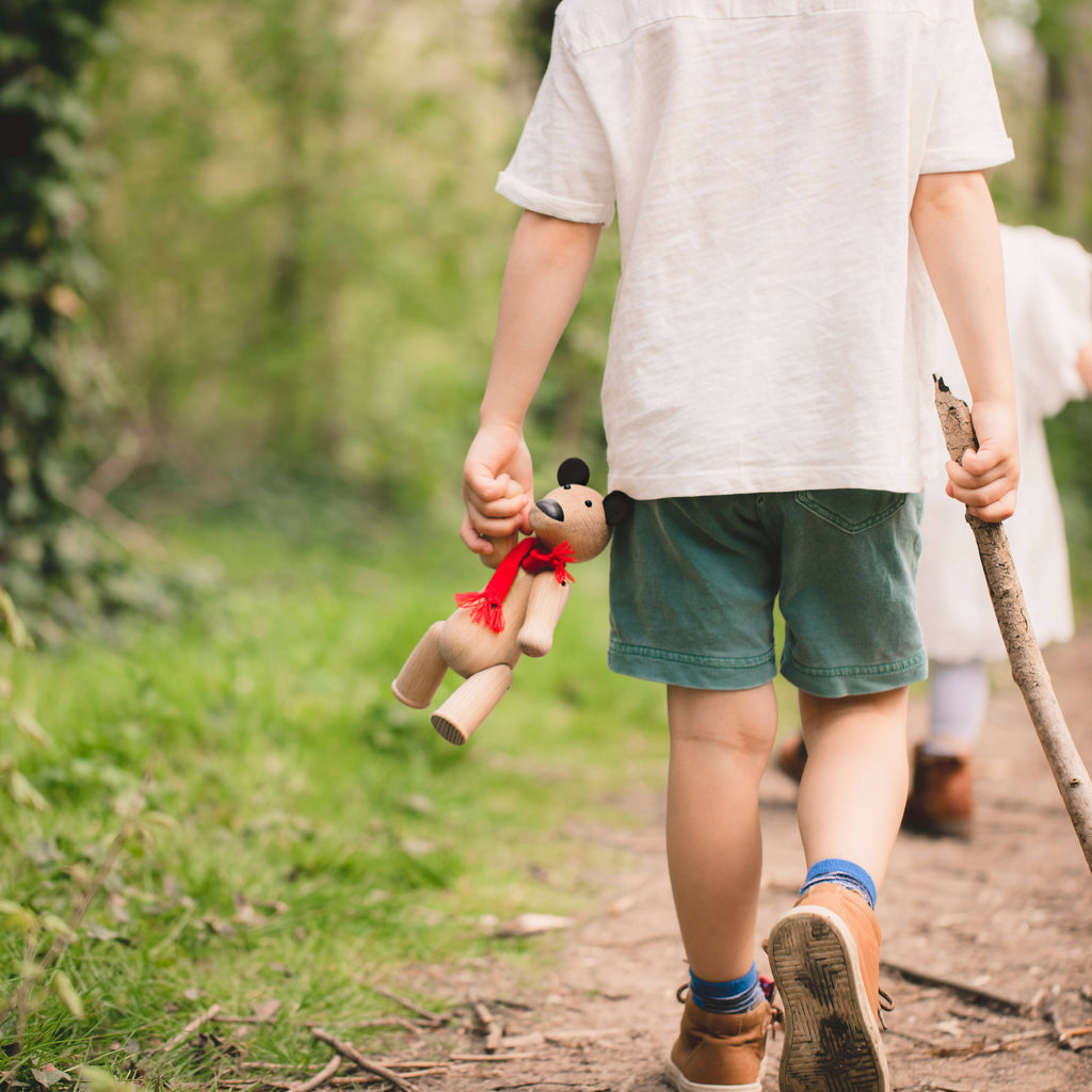 Wooden Toys. Wooden toy bear. Handmade soild oak wooden toy bear