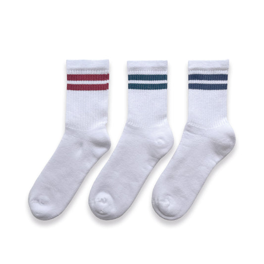 3pk Kids Cotton Cushioned Sports Ankle Socks - Multi